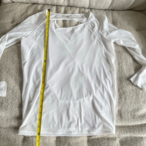 Lululemon If You're Lucky LongSleeve white sheer Top - Picture 8 of 11
